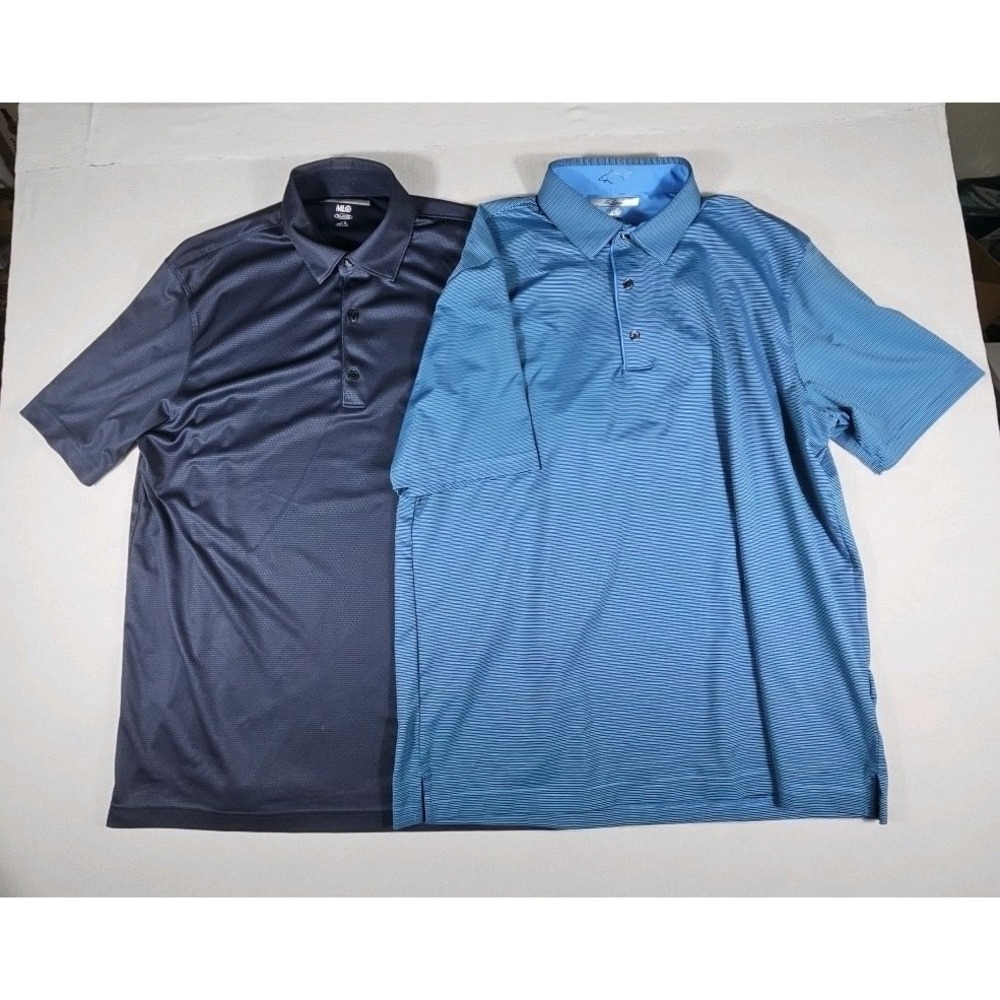 Lot Of 2 Greg Norman‎ Play Dry Golf Polo Shirt Mens Size Large